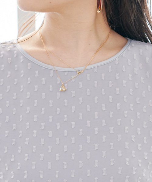 ROPE' PICNIC（ロペピクニック）の「【WEB限定】カットドビーキャンディスリーブブラウス（シャツ/ブラウス・レディース・オフホワイト/ライトグレー/イエロー・38）」の21枚目の写真