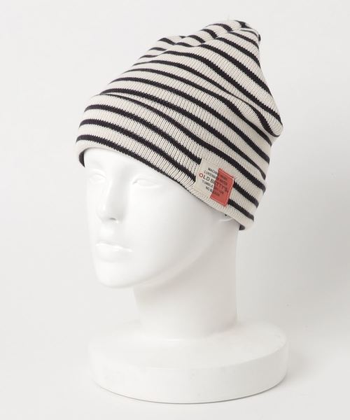 OLD BETTY'S(オールドベティーズ)の「Border Pattern Watch Cap/ボーダー パターン ワッチ キャップ(ニットキャップ/ビーニー・レディース・ブラック/オフホワイト/サックスブルー/イエロー/杢グレー・FREE)」の9枚目の写真