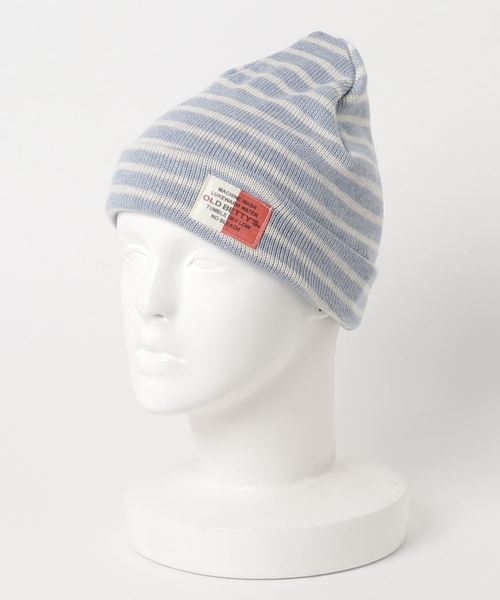 OLD BETTY'S(オールドベティーズ)の「Border Pattern Watch Cap/ボーダー パターン ワッチ キャップ(ニットキャップ/ビーニー・レディース・ブラック/オフホワイト/サックスブルー/イエロー/杢グレー・FREE)」の7枚目の写真