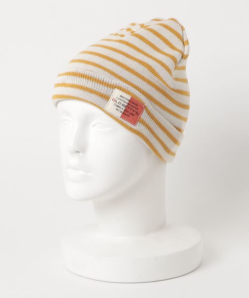 OLD BETTY'S(オールドベティーズ)の「Border Pattern Watch Cap/ボーダー パターン ワッチ キャップ(ニットキャップ/ビーニー・レディース・ブラック/オフホワイト/サックスブルー/イエロー/杢グレー・FREE)」の11枚目の写真