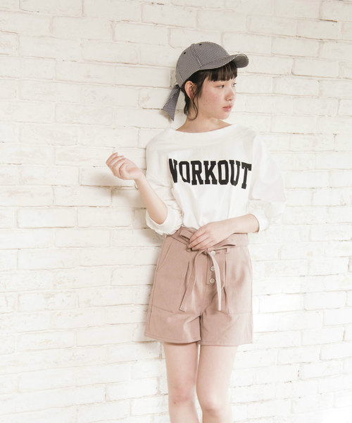 OLIVE des OLIVE（オリーブデオリーブ）の「《WEARISTA みくぴよ＊さん着用》ベイカーショートパンツ（デニムパンツ・レディース・ピンク/サックスブルー/ブルー系その他・FREE）」の19枚目の写真