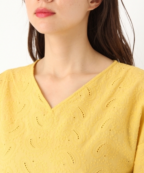 niko and...(ニコアンド)の「キジスカラップハートネックブラウス【niko and ...】(シャツ/ブラウス・レディース・イエロー/ネイビー/ホワイト/ブラック・LARGE/MEDIUM)」の14枚目の写真