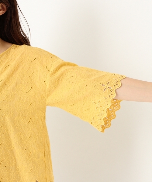 niko and...(ニコアンド)の「キジスカラップハートネックブラウス【niko and ...】(シャツ/ブラウス・レディース・イエロー/ネイビー/ホワイト/ブラック・LARGE/MEDIUM)」の8枚目の写真