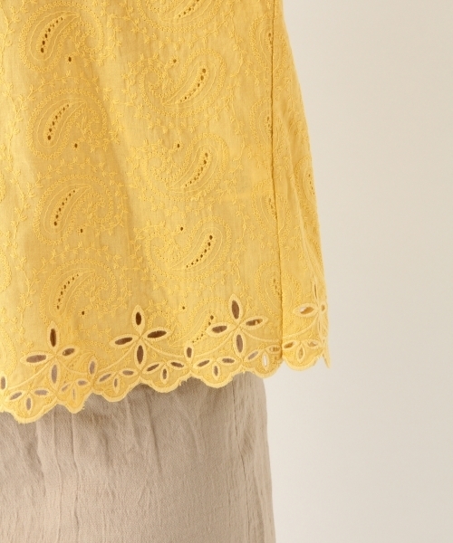 niko and...(ニコアンド)の「キジスカラップハートネックブラウス【niko and ...】(シャツ/ブラウス・レディース・イエロー/ネイビー/ホワイト/ブラック・LARGE/MEDIUM)」の6枚目の写真