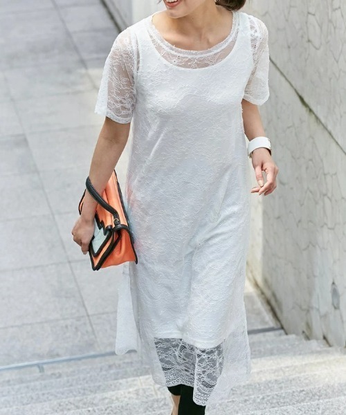 セール ペチコート付きレースワンピース ワンピース Nostalgia アンドドットノスタルジア のファッション通販 Zozotown