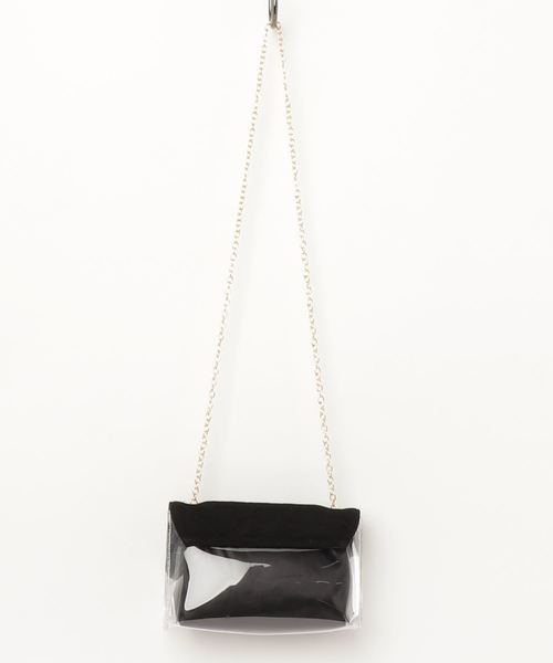 FREE'S MART（フリーズマート）の「クリアミニショルダーバッグ（ショルダーバッグ・レディース・ブラック/ブルー・ﾌﾘ-）」の3枚目の写真