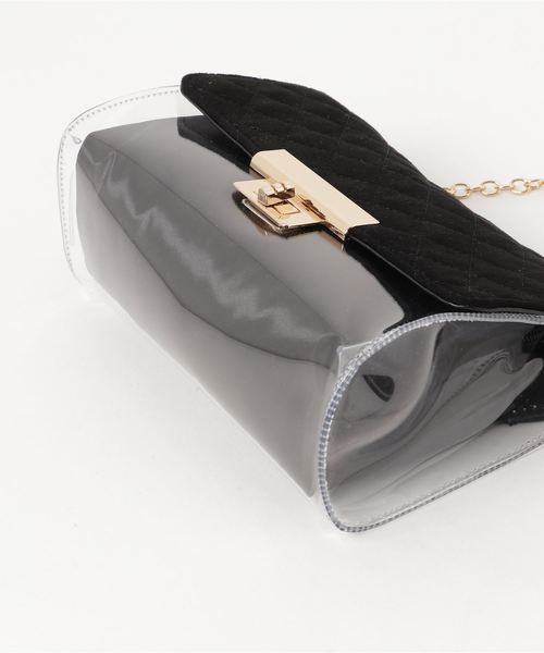 FREE'S MART（フリーズマート）の「クリアミニショルダーバッグ（ショルダーバッグ・レディース・ブラック/ブルー・ﾌﾘ-）」の4枚目の写真