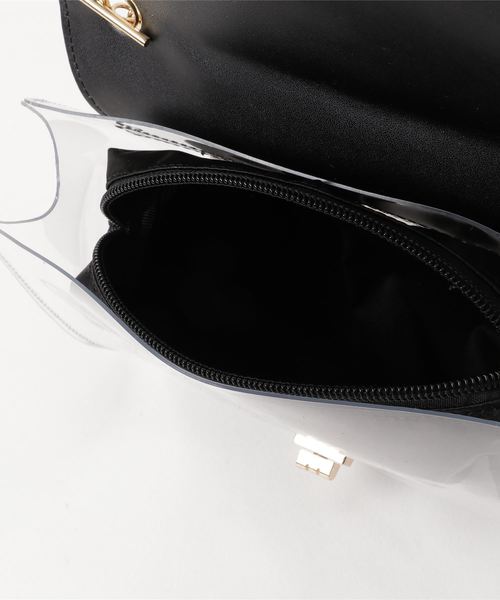 FREE'S MART（フリーズマート）の「クリアミニショルダーバッグ（ショルダーバッグ・レディース・ブラック/ブルー・ﾌﾘ-）」の5枚目の写真