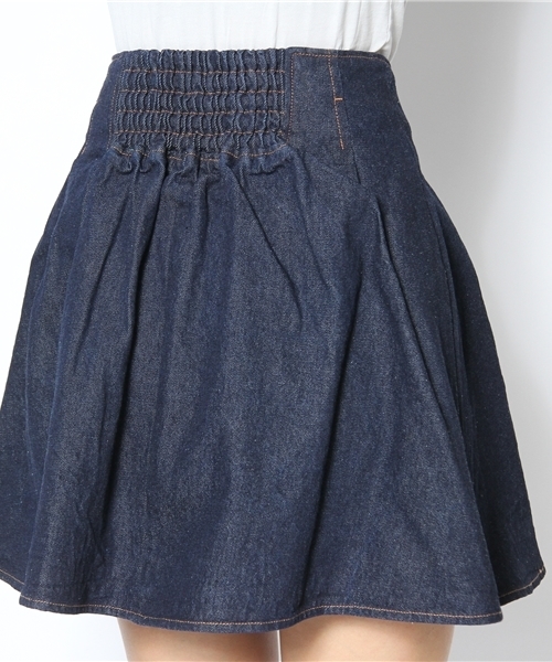 Chico（チコ）の「サス付きジャンスカ（デニムスカート・レディース・ダークブルー/ブルー/ホワイト/ネイビー・FREE）」の11枚目の写真