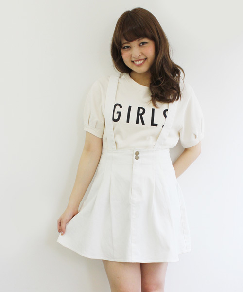 Chico（チコ）の「サス付きジャンスカ（デニムスカート・レディース・ダークブルー/ブルー/ホワイト/ネイビー・FREE）」の12枚目の写真