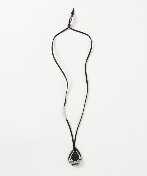 チャイハネ(チャイハネ)の「【チャイハネ】フロストガラス ティアドロップネックレス(ネックレス・レディース・ブラック/ブルー・FREE)」の4枚目の写真