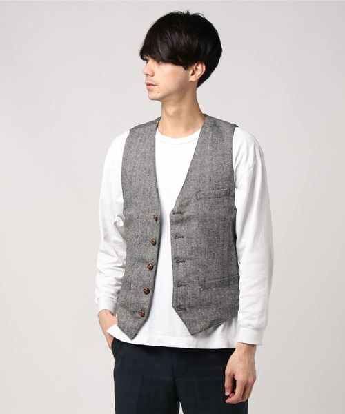 INASTUDIOS ZOO（イーナストゥディオスズー）の「「INASTUDIOS SELECT」ツイードジレ（スーツベスト・メンズ・グレー系その他/グレー系その他2/グレー系その他3/グレー系その他4・MEDIUM/LARGE/X-LARGE）」の9枚目の写真