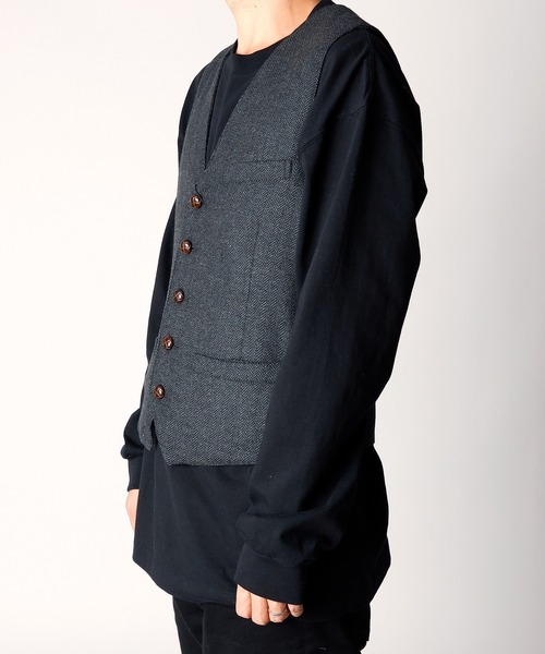 INASTUDIOS ZOO（イーナストゥディオスズー）の「「INASTUDIOS SELECT」ツイードジレ（スーツベスト・メンズ・グレー系その他/グレー系その他2/グレー系その他3/グレー系その他4・MEDIUM/LARGE/X-LARGE）」の19枚目の写真