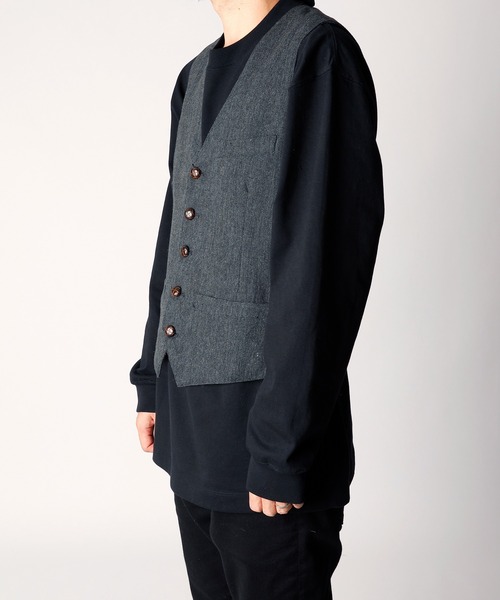 INASTUDIOS ZOO（イーナストゥディオスズー）の「「INASTUDIOS SELECT」ツイードジレ（スーツベスト・メンズ・グレー系その他/グレー系その他2/グレー系その他3/グレー系その他4・MEDIUM/LARGE/X-LARGE）」の13枚目の写真