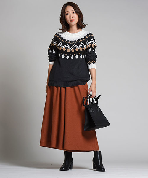 LIPSTAR(リップスター)の「ノルディック柄ニット(ニット/セーター・レディース・ブラック系その他/ブルー系その他/ホワイト系その他・M)」の16枚目の写真