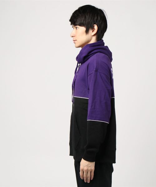 OUTDOOR PRODUCTS（アウトドアプロダクツ）の「∴WEGO/OUTDOOR PRODUCTS バイカラープルパーカー（パーカー・メンズ・パープル/ライトイエロー・MEDIUM/LARGE）」の3枚目の写真