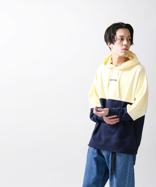 OUTDOOR PRODUCTS（アウトドアプロダクツ）の「∴WEGO/OUTDOOR PRODUCTS バイカラープルパーカー（パーカー・メンズ・パープル/ライトイエロー・MEDIUM/LARGE）」の10枚目の写真