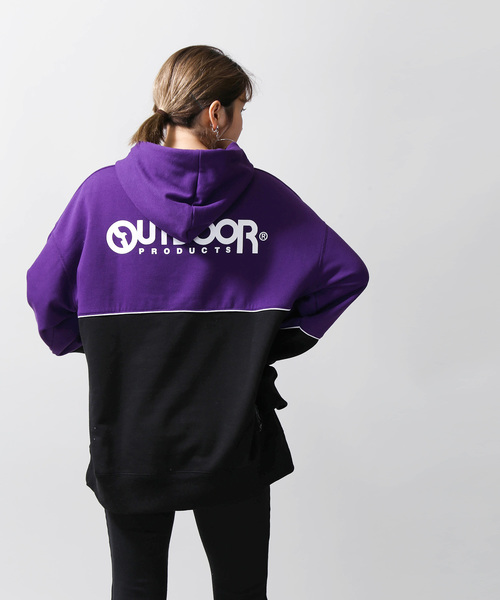 OUTDOOR PRODUCTS（アウトドアプロダクツ）の「∴WEGO/OUTDOOR PRODUCTS バイカラープルパーカー（パーカー・メンズ・パープル/ライトイエロー・MEDIUM/LARGE）」の12枚目の写真