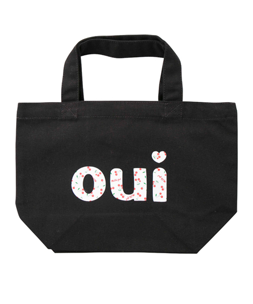 MILKFED.(ミルクフェド)の「MINI TOTE BAG oui CHERRY(トートバッグ・レディース・ホワイト/ブラック・ONE SIZE)」の3枚目の写真