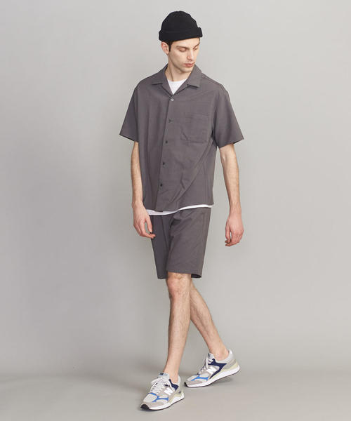 ビューティアンドユース　ポプリン ストレッチ セットアップ　シャツ＆ショーツ BEAUTY&YOUTH UNITED ARROWS（ビューティーアンドユース
