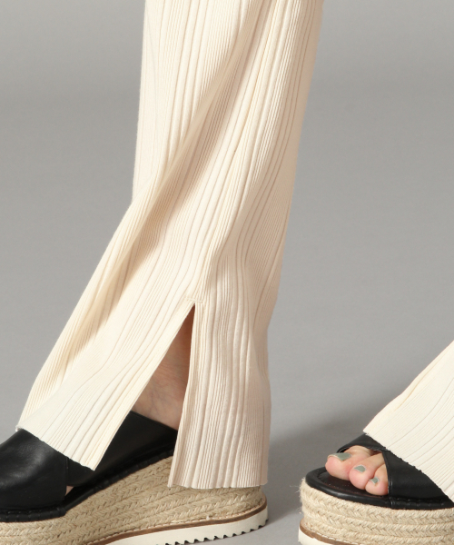 LOWRYS FARM（ローリーズファーム）の「テレコリブＳＥＴＵＰパンツ　839118（その他パンツ・レディース・チャコールグレー/アイボリー/ブラウン・FREE）」の9枚目の写真