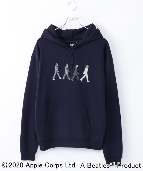 The Beatles（ザビートルズ）の「BEATLES/ビートルズ 別注 オーバーサイズプルオーバーパーカー（パーカー・メンズ・ブラック/ネイビー/オフホワイト/杢グレー/ダークベージュ・S/M/L）」の5枚目の写真