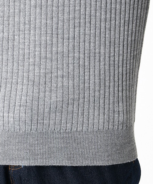 COMME CA ISM（コムサイズム）の「イタリア糸　リブタートルプルオーバー（ニット/セーター・メンズ・ブラック/グレー・MEDIUM/LARGE/X-LARGE）」の11枚目の写真