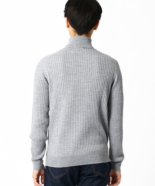 COMME CA ISM（コムサイズム）の「イタリア糸　リブタートルプルオーバー（ニット/セーター・メンズ・ブラック/グレー・MEDIUM/LARGE/X-LARGE）」の8枚目の写真