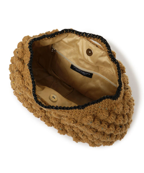CATERINA BERTINI(カテリーナベルティーニ)の「Caterina bertini:ニットラウンドバッグ(ハンドバッグ・レディース・ブラック/ベージュ・ONE SIZE)」の10枚目の写真