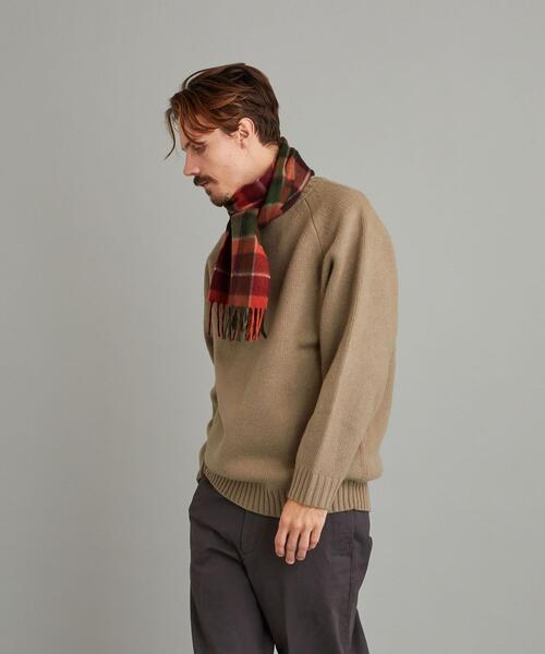 Steven Alan（スティーブンアラン）の「＜BEGG&CO＞ CHECK MUFFLER 160/マフラー（マフラー・メンズ・オリーブ/ロイヤルブルー/レッド/オレンジ・FREE）」の14枚目の写真