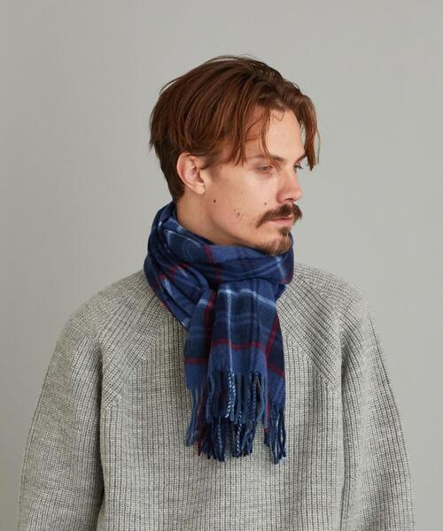 Steven Alan（スティーブンアラン）の「＜BEGG&CO＞ CHECK MUFFLER 160/マフラー（マフラー・メンズ・オリーブ/ロイヤルブルー/レッド/オレンジ・FREE）」の18枚目の写真