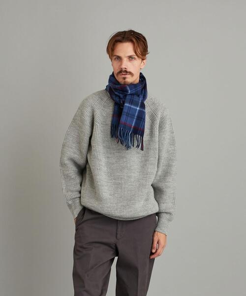 Steven Alan（スティーブンアラン）の「＜BEGG&CO＞ CHECK MUFFLER 160/マフラー（マフラー・メンズ・オリーブ/ロイヤルブルー/レッド/オレンジ・FREE）」の19枚目の写真