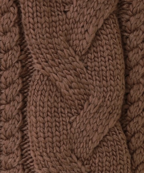 n'ee-ne（ネーネ）の「フロント編みこみロービングモックネックニット（ニット/セーター・レディース・ベージュ/ブラック/グリーン/アイボリー/モカ・FREE）」の21枚目の写真