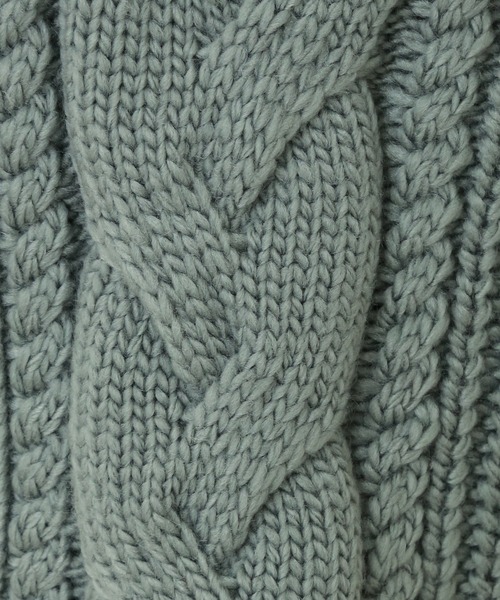 n'ee-ne（ネーネ）の「フロント編みこみロービングモックネックニット（ニット/セーター・レディース・ベージュ/ブラック/グリーン/アイボリー/モカ・FREE）」の19枚目の写真