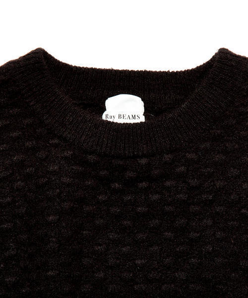 Ray BEAMS（レイビームス）の「Ray BEAMS / ドット編み クルーネック プルオーバー（ニット/セーター・レディース・オフホワイト/ブラック・ONE SIZE）」の12枚目の写真