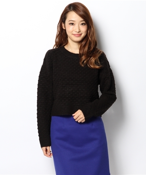 Ray BEAMS（レイビームス）の「Ray BEAMS / ドット編み クルーネック プルオーバー（ニット/セーター・レディース・オフホワイト/ブラック・ONE SIZE）」の17枚目の写真