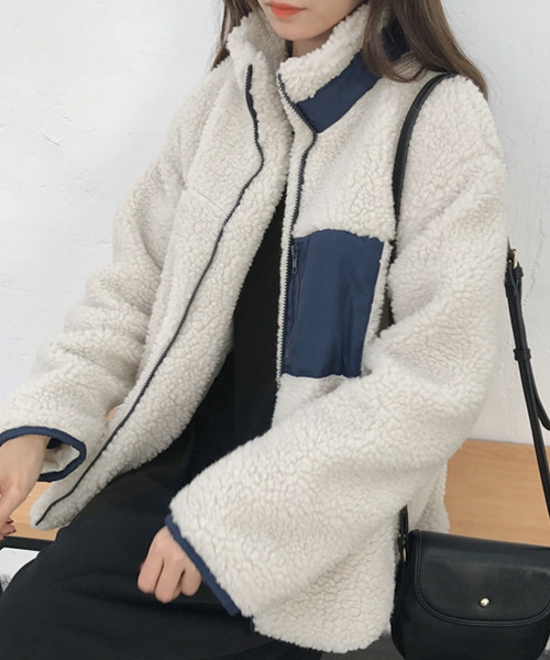 SUGAR BISKET（シュガービスケット）の「ボアジップブルゾン（ブルゾン・レディース・ベージュ/ホワイト・M/L）」の20枚目の写真