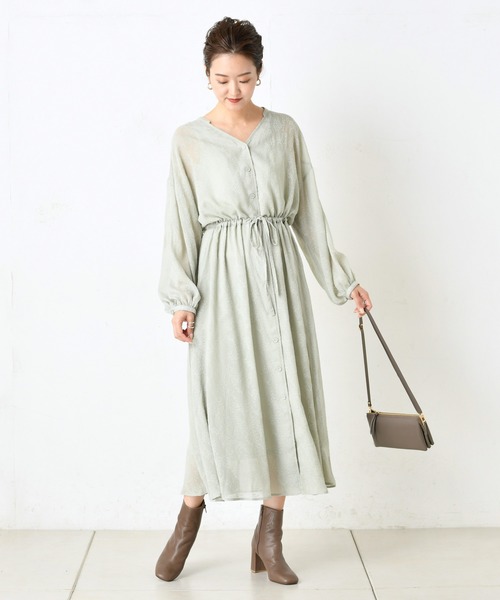 DouDou（ドゥドゥ）の「ドビーフレアワンピース（ワンピース・レディース・ブラック/ミント・FREE）」の15枚目の写真