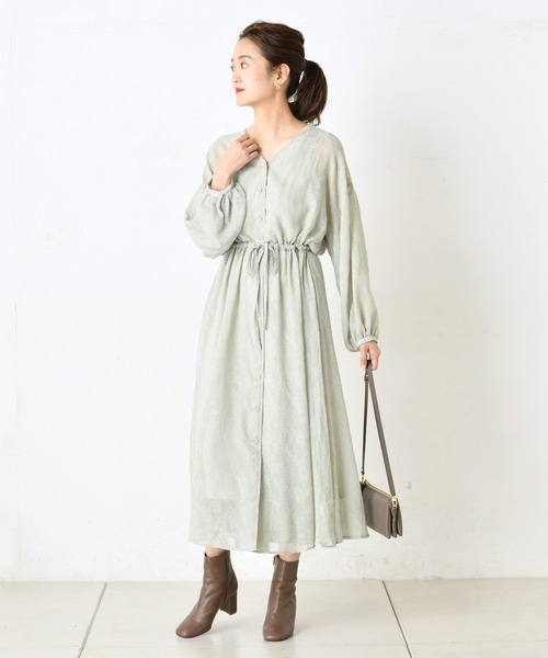 DouDou（ドゥドゥ）の「ドビーフレアワンピース（ワンピース・レディース・ブラック/ミント・FREE）」の16枚目の写真