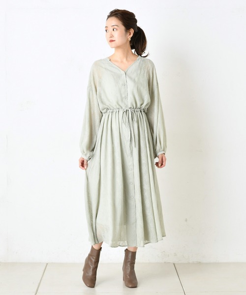 DouDou（ドゥドゥ）の「ドビーフレアワンピース（ワンピース・レディース・ブラック/ミント・FREE）」の17枚目の写真