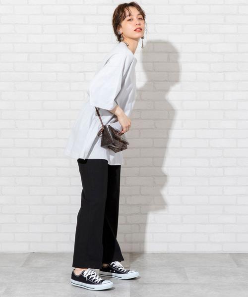 coen(コーエン)の「USAコットンビッグTシャツ(Tシャツ/カットソー・レディース・ライトブルー/ホワイト/ライトグレー・FREE)」の18枚目の写真