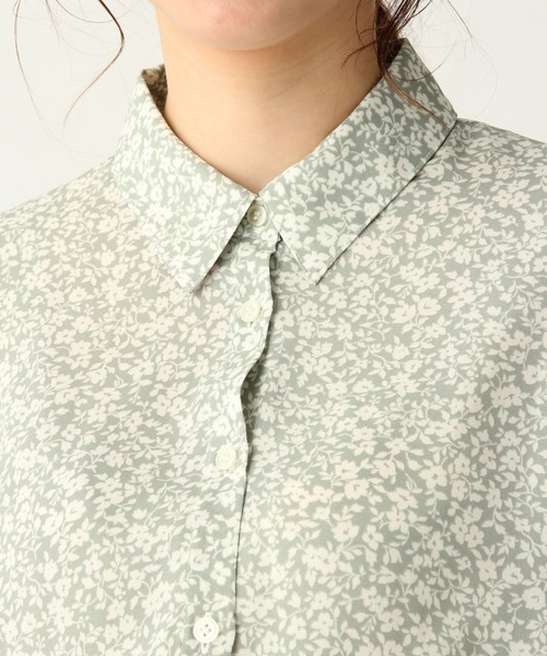 A part by（アパートバイ）の「P2トーンフラワーワンピース 910426（シャツワンピース・レディース・ベージュ系その他/グリーン系その他/ブルー系その他・FREE）」の11枚目の写真