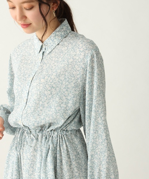 A part by（アパートバイ）の「P2トーンフラワーワンピース 910426（シャツワンピース・レディース・ベージュ系その他/グリーン系その他/ブルー系その他・FREE）」の21枚目の写真