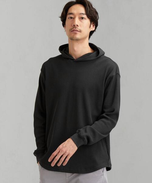 green label relaxing(グリーンレーベルリラクシング)の「SC BRING ワッフル フーディー LS / パーカー(パーカー・メンズ・モカ/ライトグレー/ブラック・LARGE/SMALL/MEDIUM)」の21枚目の写真