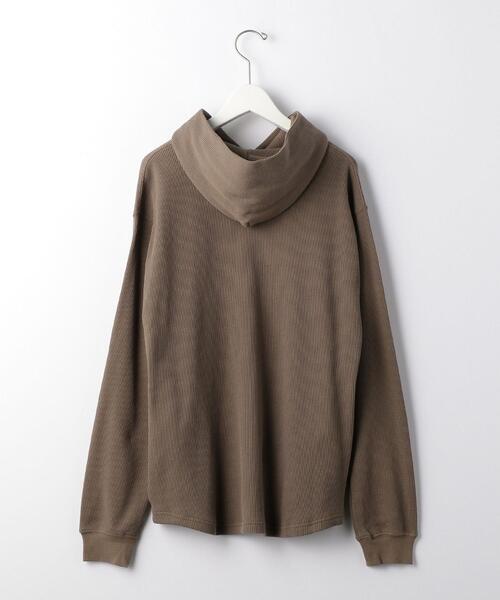 green label relaxing(グリーンレーベルリラクシング)の「SC BRING ワッフル フーディー LS / パーカー(パーカー・メンズ・モカ/ライトグレー/ブラック・LARGE/SMALL/MEDIUM)」の11枚目の写真