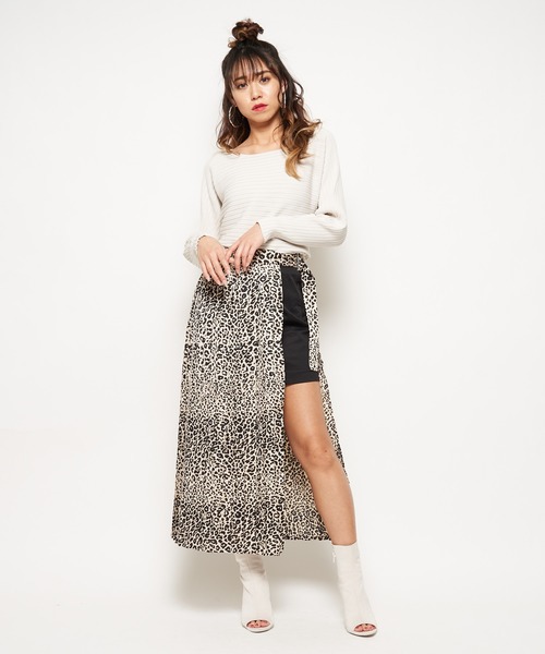 SPIRALGIRL（スパイラルガール）の「バックデザイン横畝ニットトップス（ニット/セーター・レディース・ピンク/ベージュ/ブラック・FREE）」の6枚目の写真