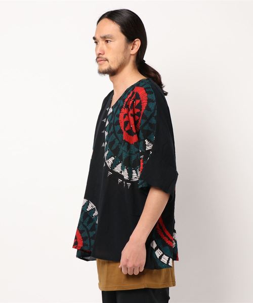 チャイハネ(チャイハネ)の「【チャイハネ】yul ノマデスMEN'Sビッグシルエットトップス インナータンクトップ付き(アンサンブル・メンズ・ホワイト/ブラック/パープル/オレンジ・FREE)」の19枚目の写真