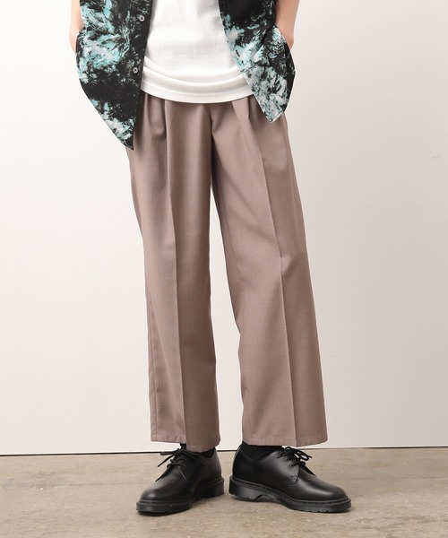 JUNRED（ジュンレッド）の「クールサーフェイスワイドパンツ（その他パンツ・メンズ・ベージュ/ブラック/ブラウン・S/M/L）」の3枚目の写真