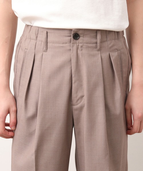 JUNRED（ジュンレッド）の「クールサーフェイスワイドパンツ（その他パンツ・メンズ・ベージュ/ブラック/ブラウン・S/M/L）」の4枚目の写真