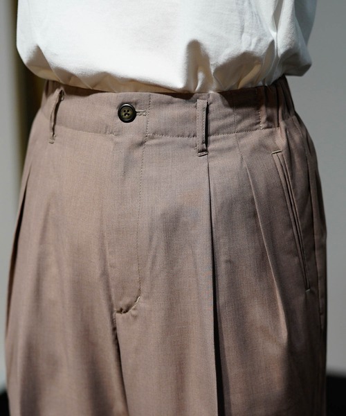 JUNRED（ジュンレッド）の「クールサーフェイスワイドパンツ（その他パンツ・メンズ・ベージュ/ブラック/ブラウン・S/M/L）」の21枚目の写真